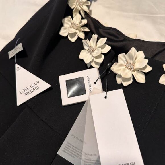 NWT Nadine Merabi Cindy Black Dress - Size S/M - Picture 6 of 8